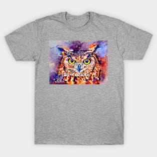 Watercolor Eagle Owl T-Shirt
